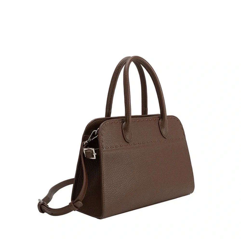 Melie Bianco Marlo Espresso Recycled Vegan Top Handle Bag(new in a box with tag) - Picture 14 of 14